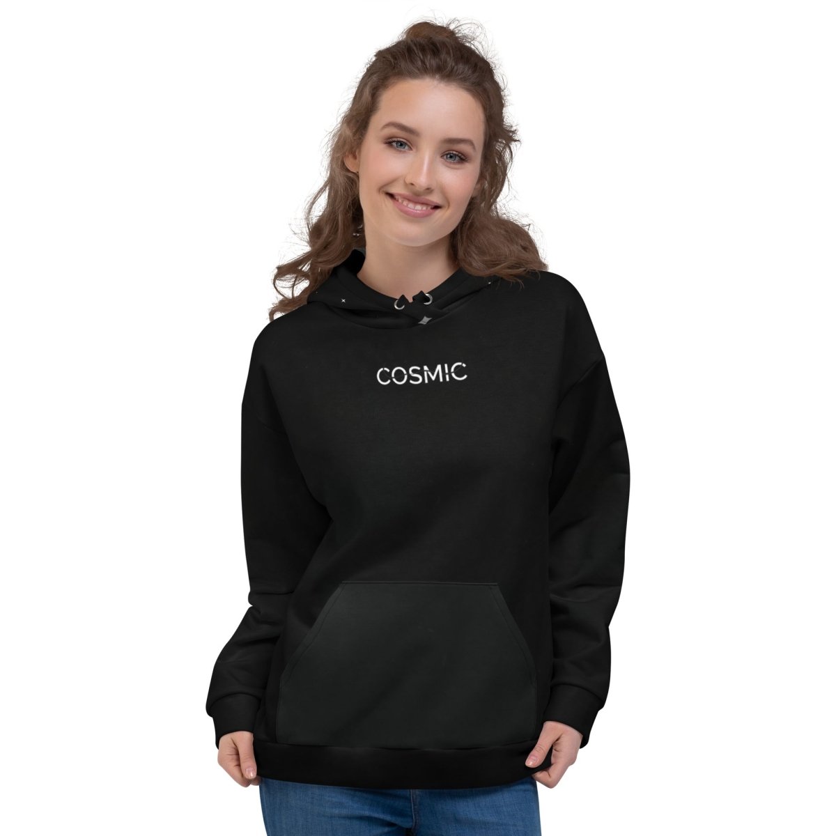 Elsewhere Co Black Hoodie Cosmos Full Print