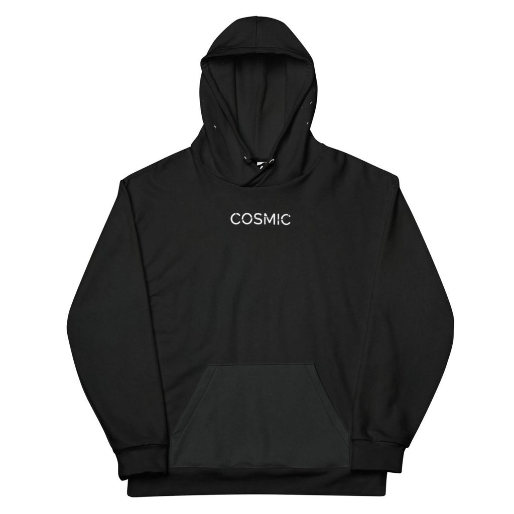 Elsewhere Co Black Hoodie Cosmos Full Print