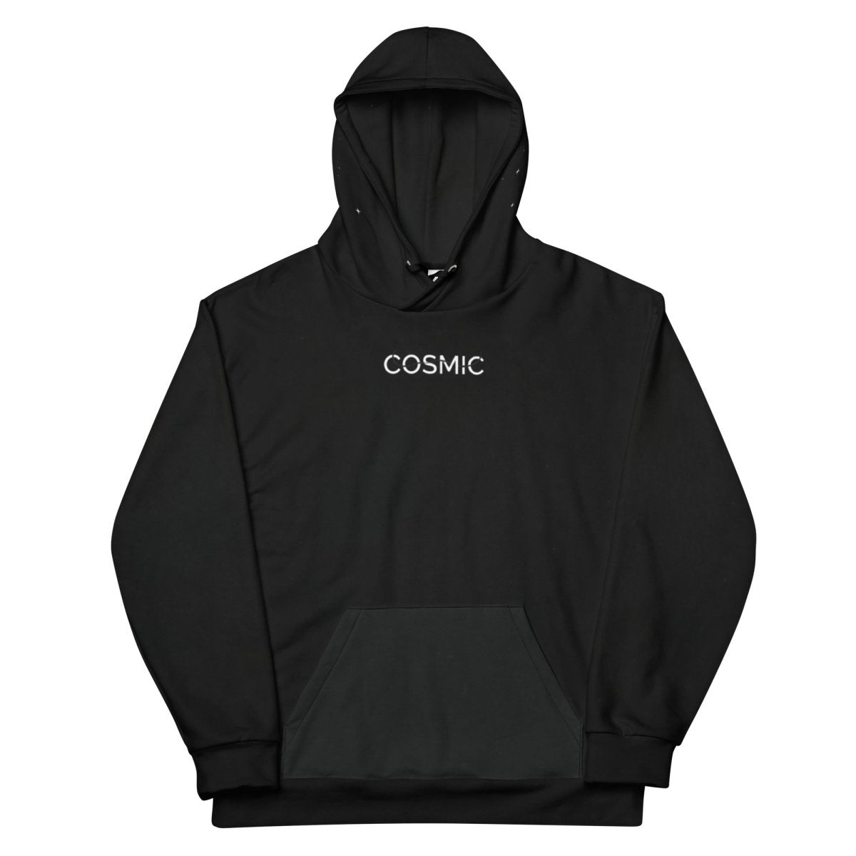 Elsewhere Co Black Hoodie Cosmos Full Print