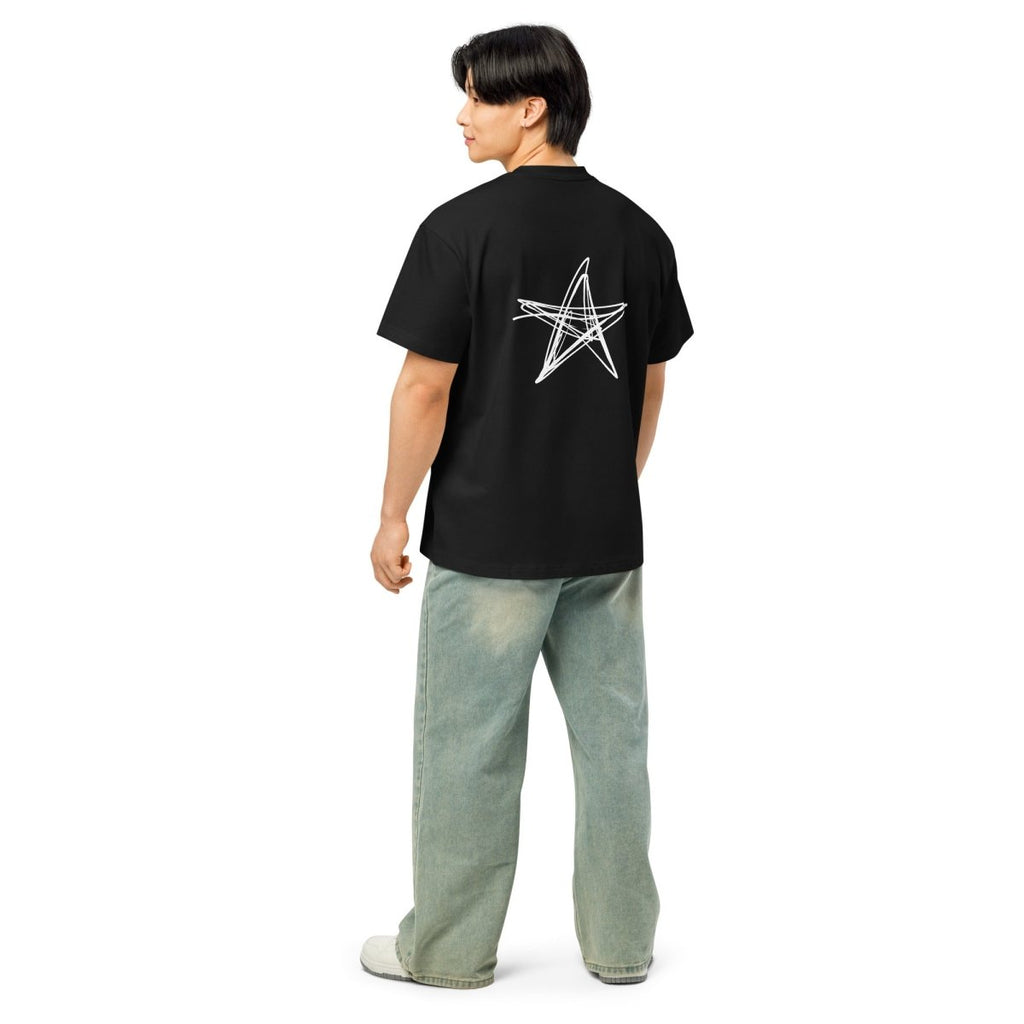 Unisex Full Black Box Tee Star Print