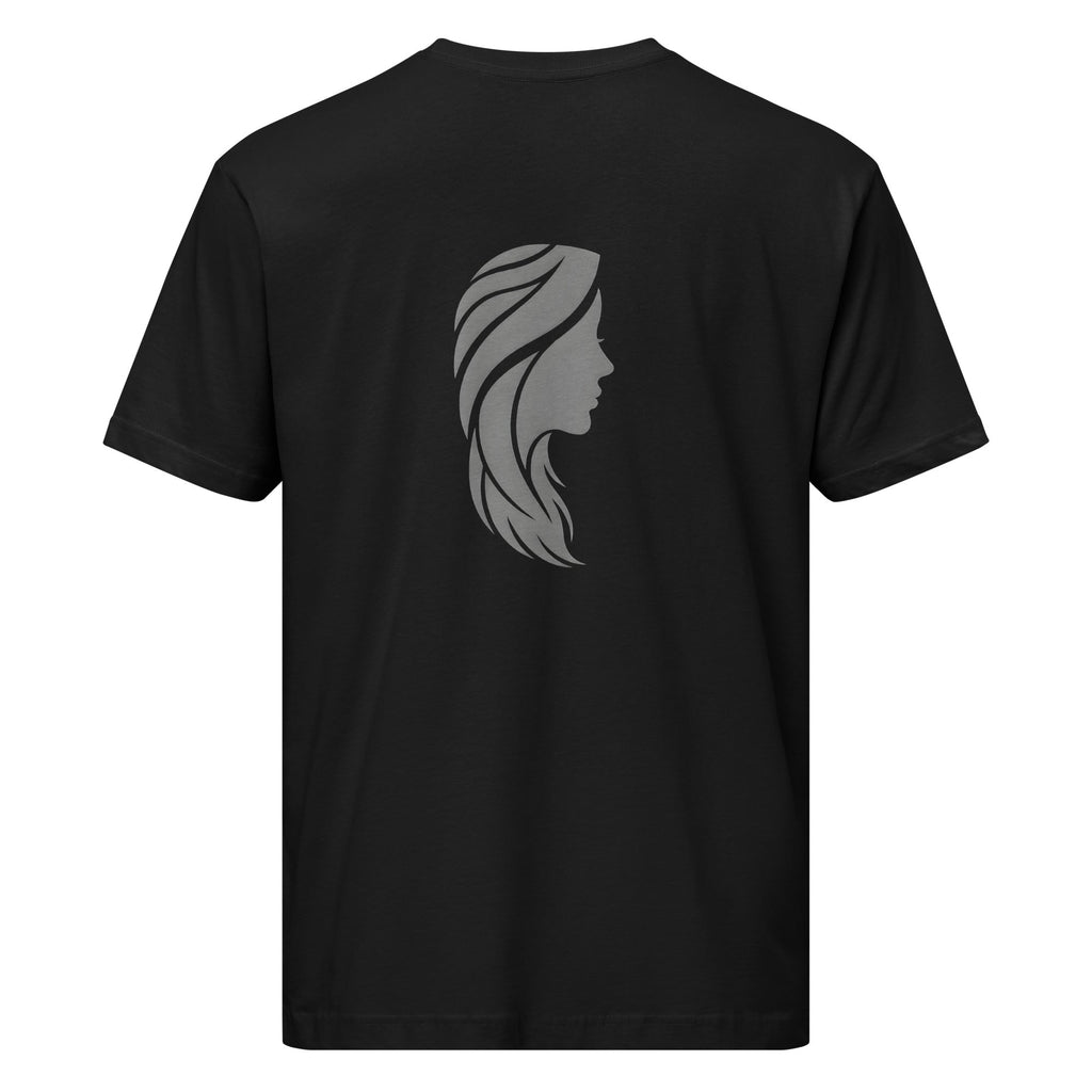 Unisex fine jersey tee Full Black Back Print